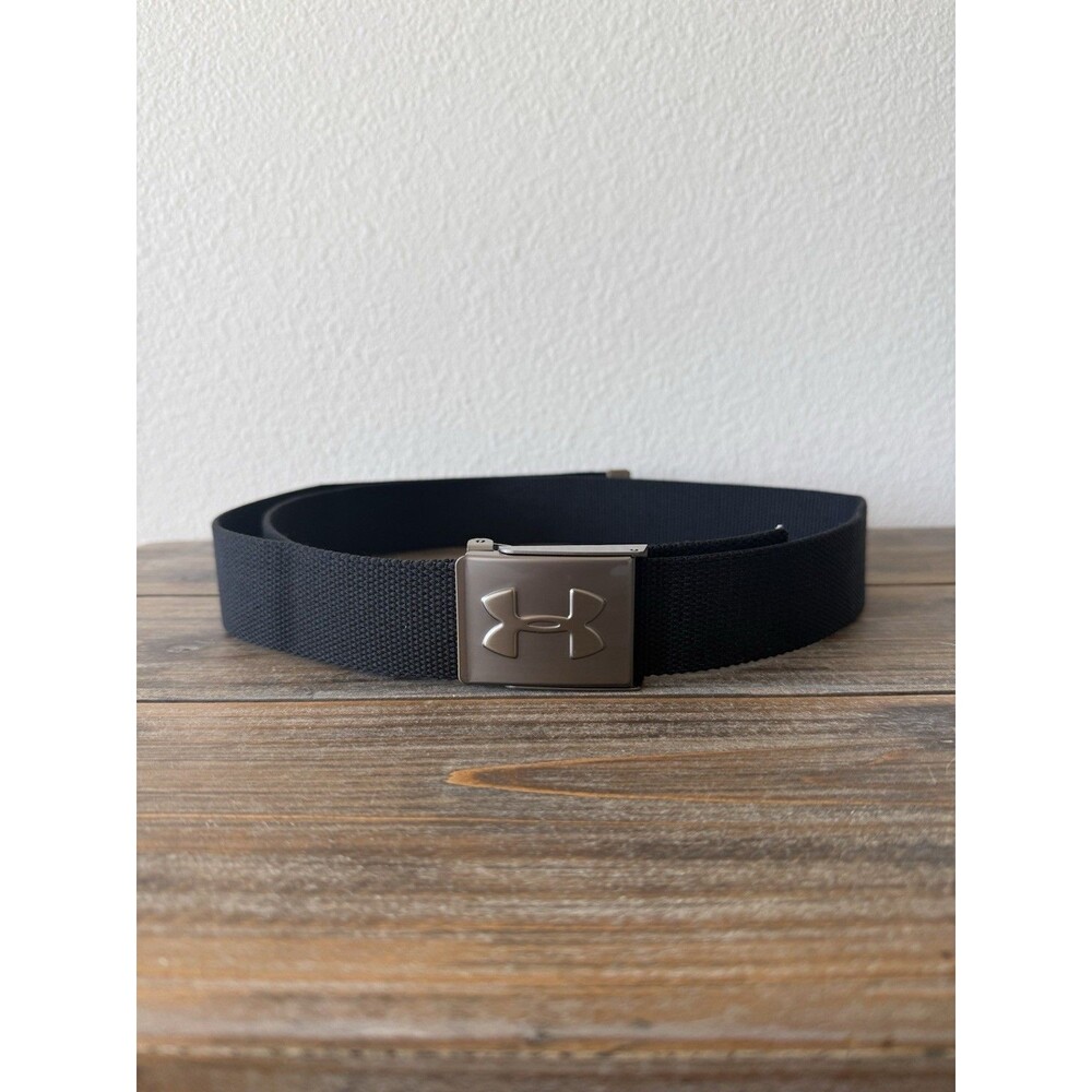 Under Armour Mens Golf Belt Black Webbed Adjustable Canvas Buckle One Size UA